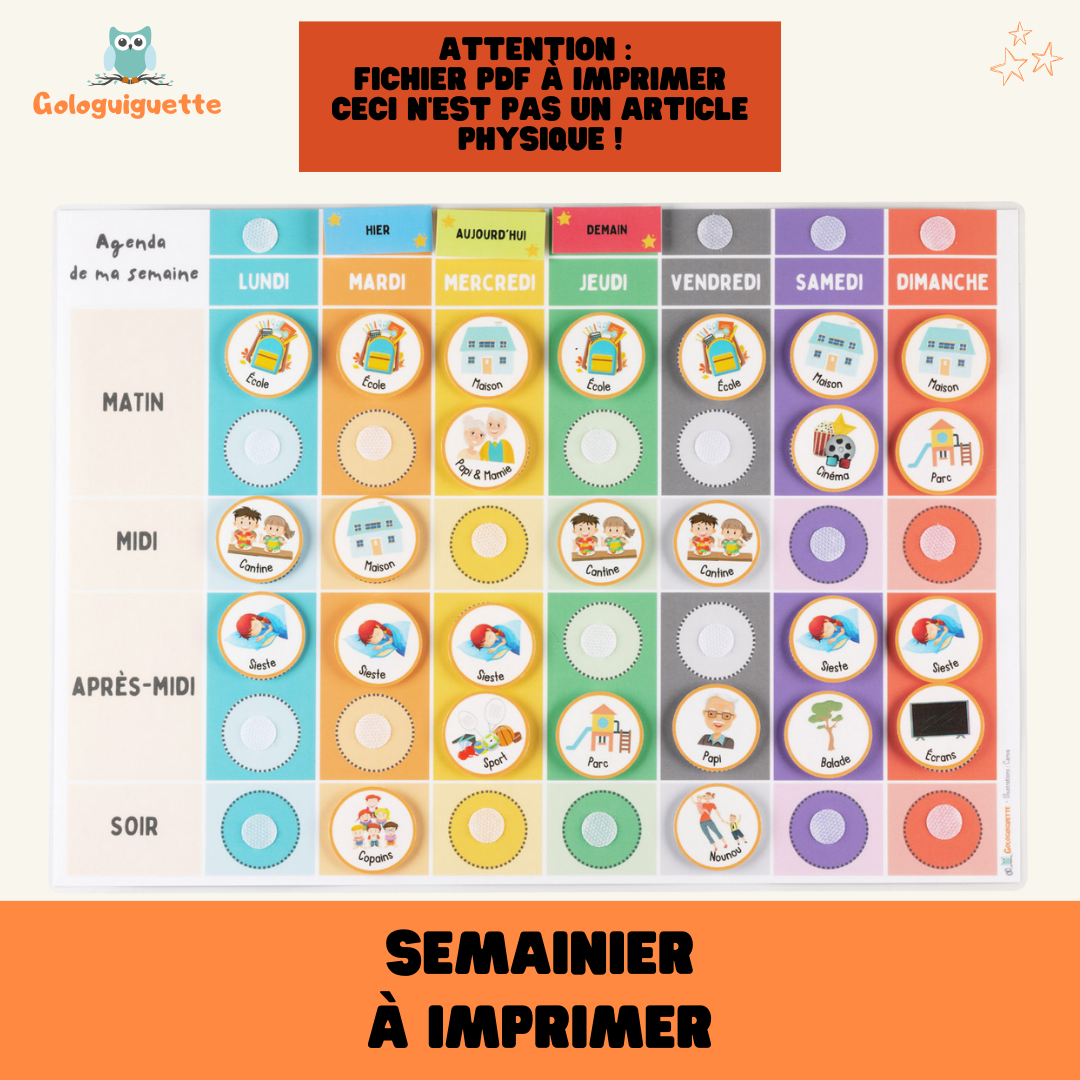 Semainier - à imprimer