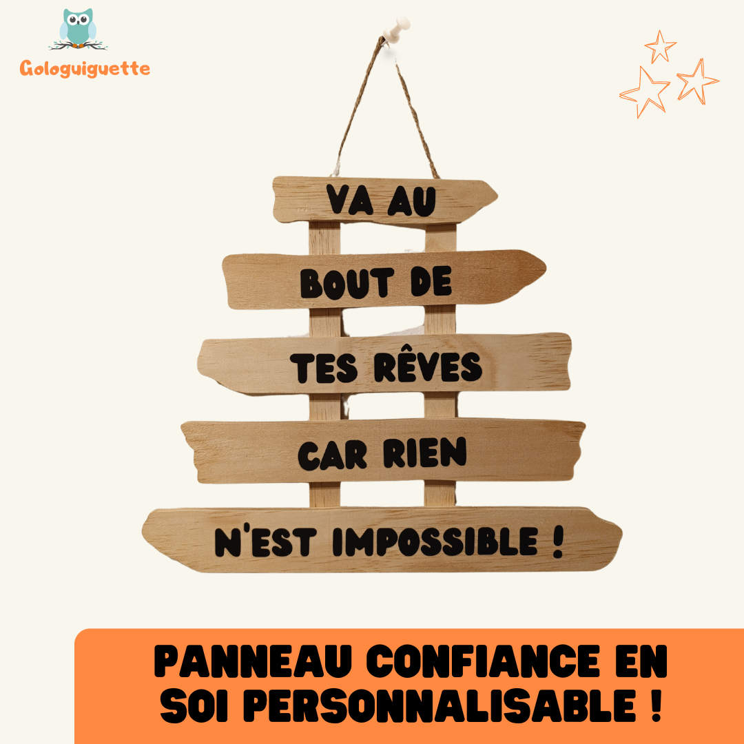 Panneau Confiance en soi personnalisable