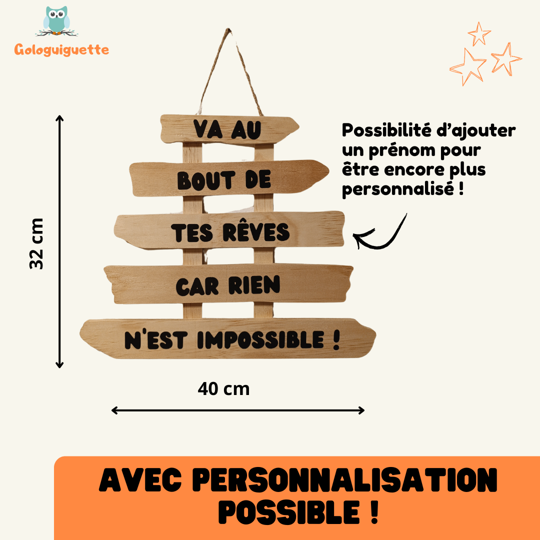 Panneau Confiance en soi personnalisable